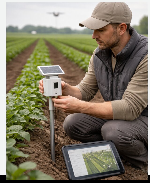 IoT мониторинг сельскохозяйственных полей и контроля в Карталах