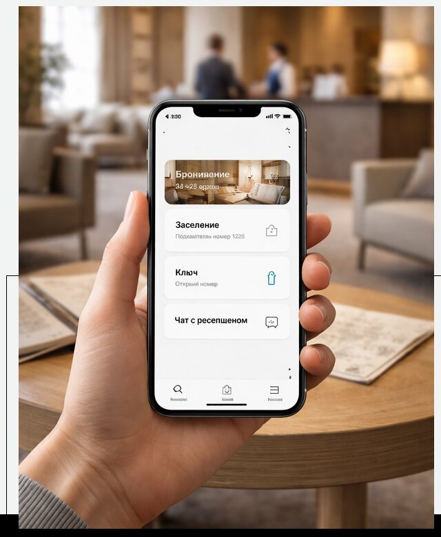 Мобильное приложение для гостей отеля в Карталах, управление сервисом